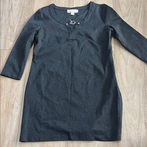 MICHAEL Michael Kors Charcoal Dress with Metal Accent